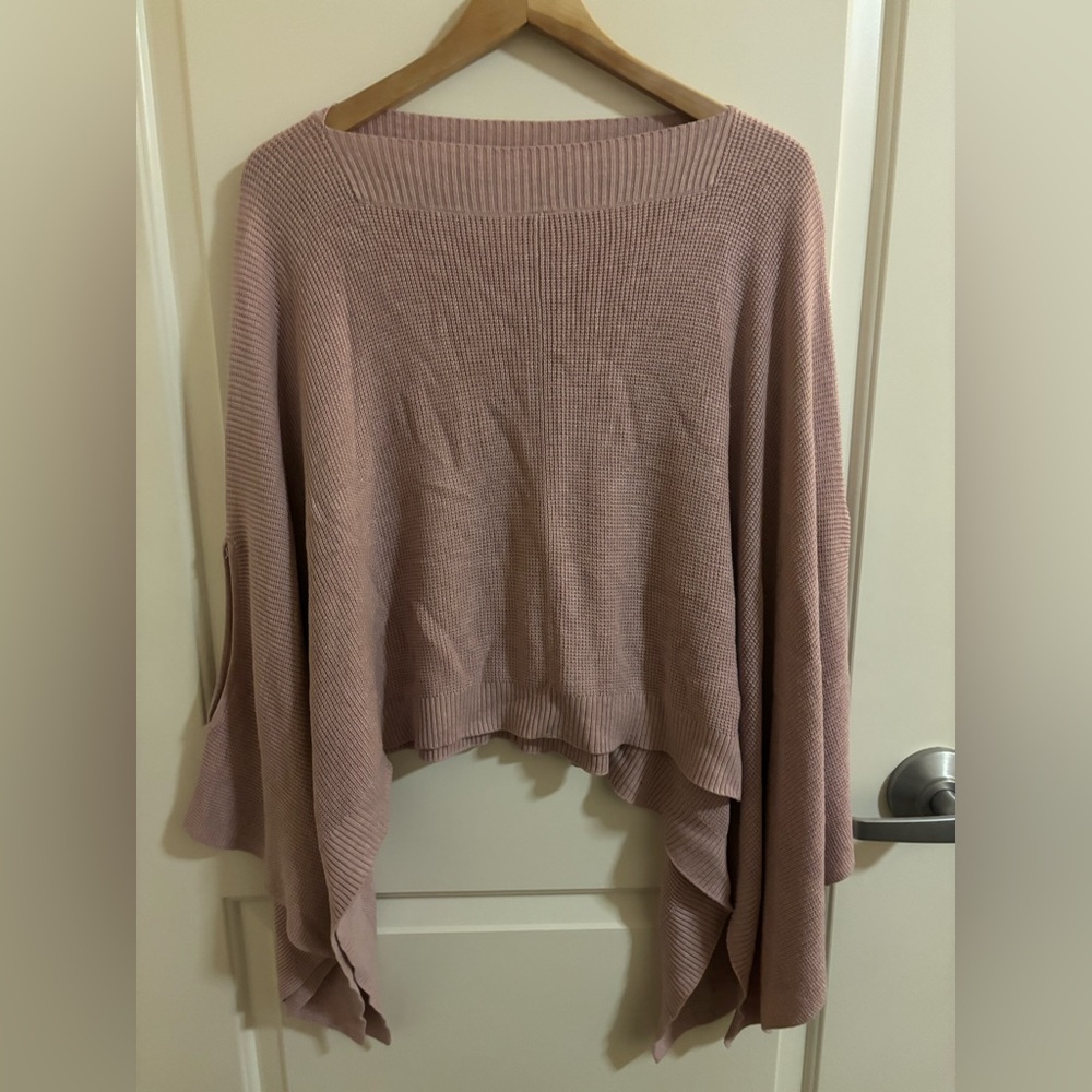 Lululemon Women’s Forward Flow Cape Poncho Sweater, Vintage, Mauve, one-size,
